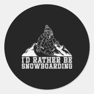 Snowboard Skifahren Snowboarder Wettbewerb Runder Aufkleber