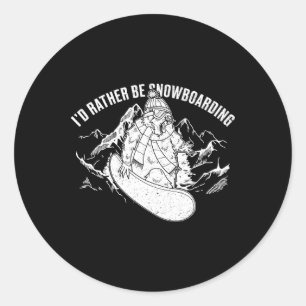 Snowboard Skifahren Snowboarder Wettbewerb Runder Aufkleber