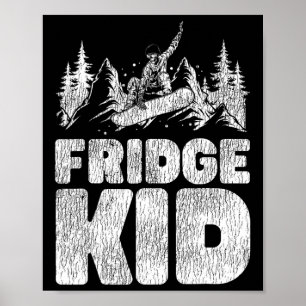 Snowboard Snowboard Kühlschrank Kind Poster