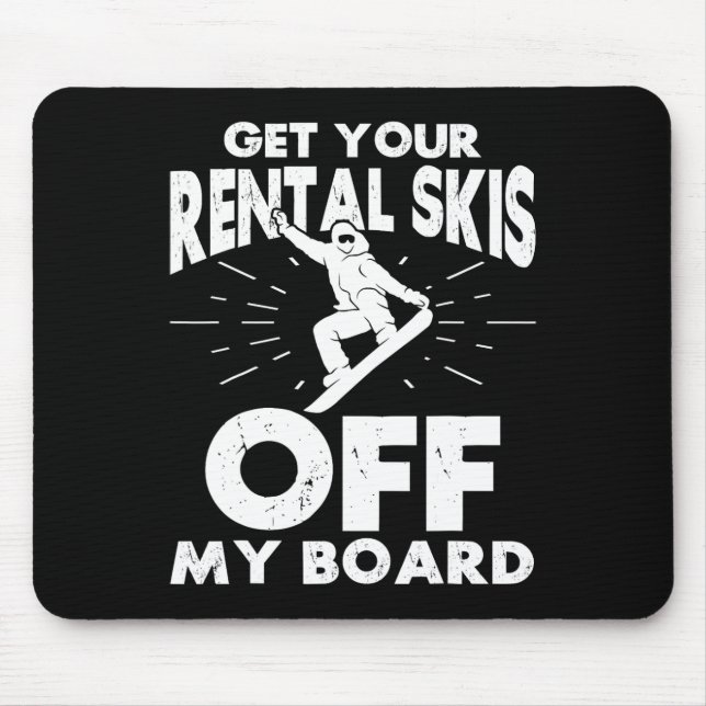 Snowboard-Snowboard - Mietwagen von mir Mousepad (Vorne)