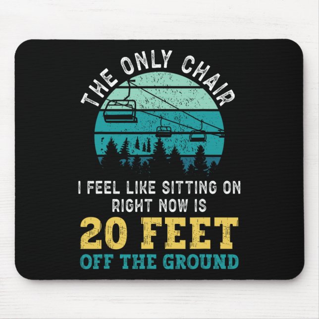 Snowboard Snowboard Ski Lift Vintag Retro Mousepad (Vorne)