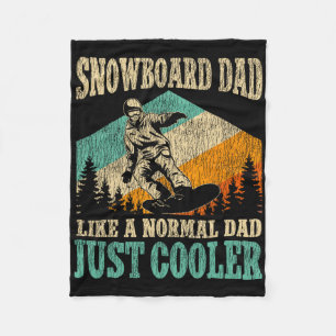 Snowboard Snowboard Vater Vater Vintag Retro Sn Fleecedecke