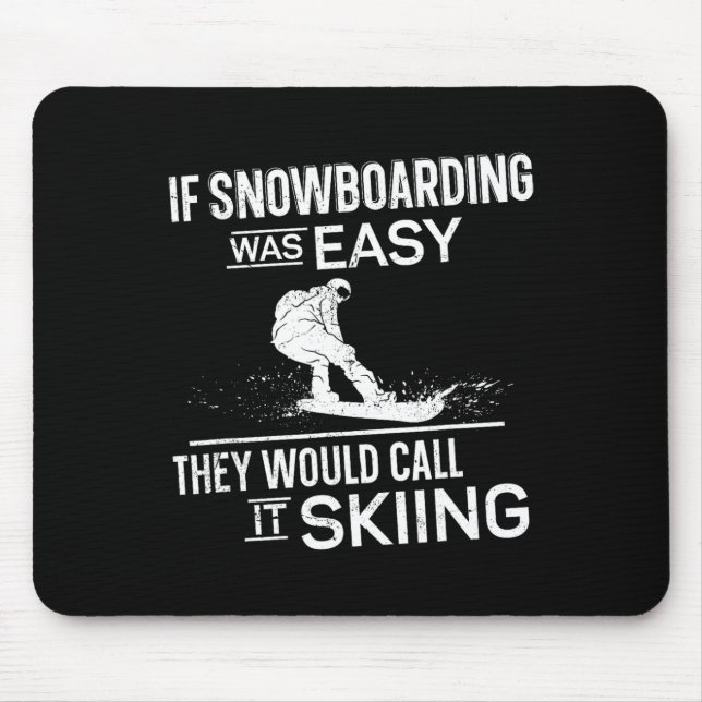 Snowboard Snowboard Vintag 3 Mousepad (Vorne)