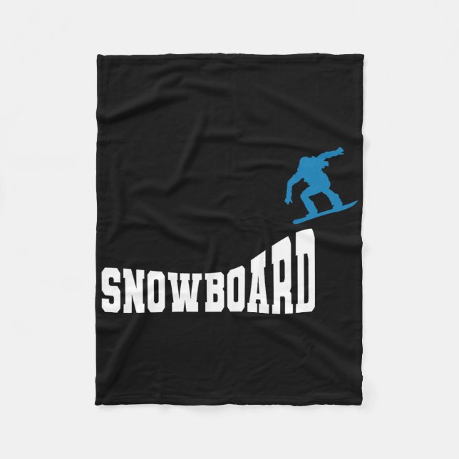 Snowboard Snowboard Vintag Retro Snowboard 2 Fleecedecke (Vorderseite)