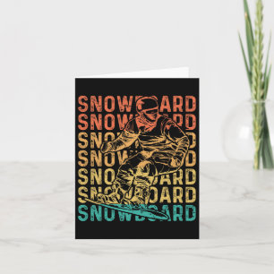 Snowboard Snowboard Vintag Retro Snowboard Karte