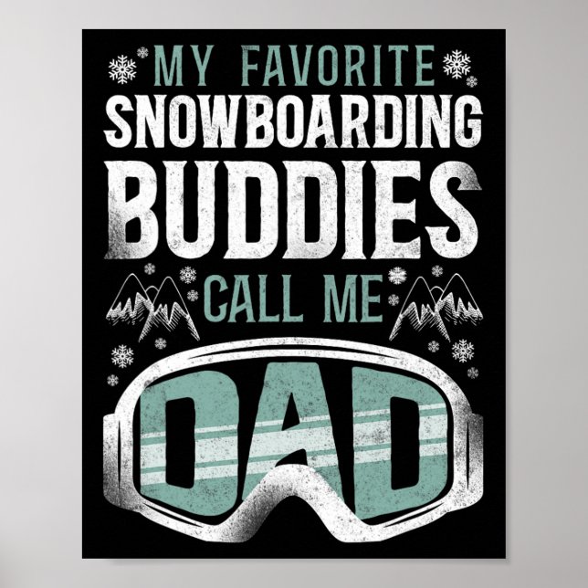 Snowboard Snowboard Vintager Vater Poster (Vorne)