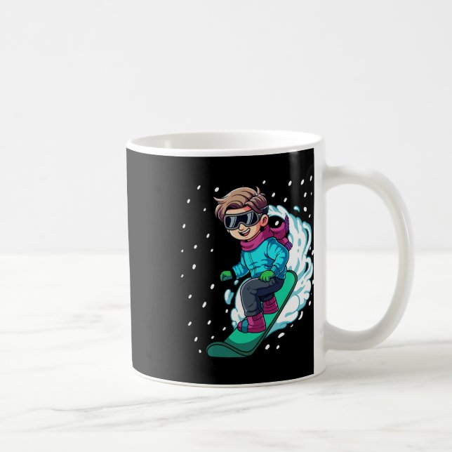 Snowboard Snowboarden 8 Kaffeetasse (Rechts)