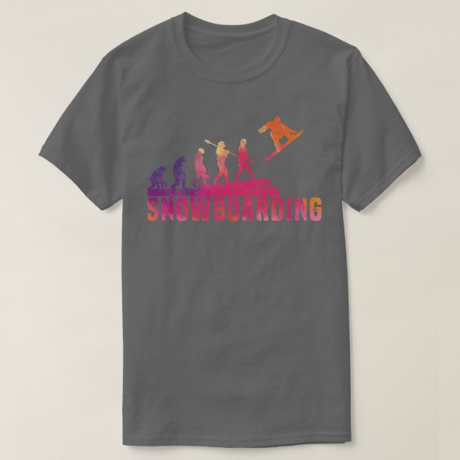 Snowboard Snowboarden Evolution Freestyle Snowboar T-Shirt (Design vorne)
