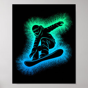 Snowboard Snowboarden Kinder Jungen Männer Poster