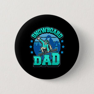 Snowboard Snowboarden Phantastischer Vater Männer Button