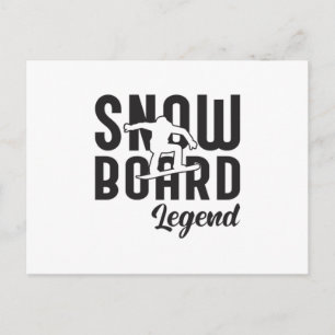 Snowboard Snowboarden Snowboarder Funny Gift Idee Postkarte