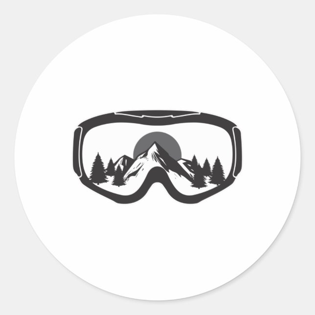 Snowboard Snowboarden Snowboarder Funny Gift Idee Runder Aufkleber (Vorderseite)