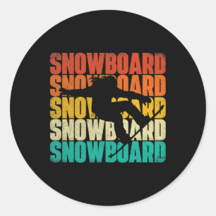 Snowboard - Snowboarden Snowboarder Inst Runder Aufkleber