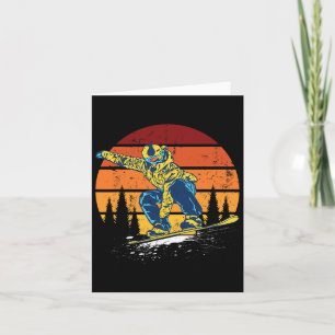 Snowboard Snowboarden Snowboarder Vintage Winter Karte