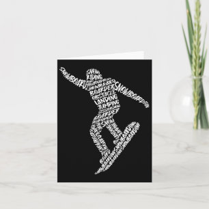 Snowboard Snowboarden Typografie Jungen Kinder Män Karte