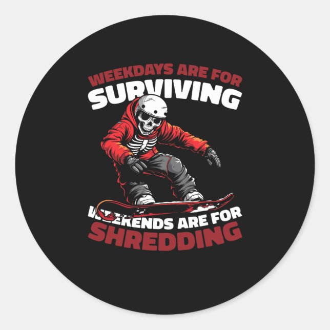 Snowboard - Snowboarden Winter Sports Snowboarder Runder Aufkleber (Vorderseite)