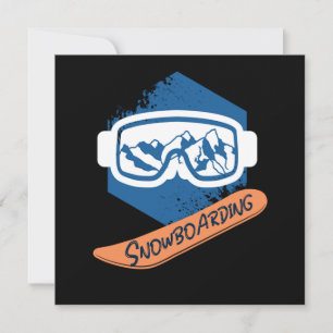 Snowboard Snowboarder Cooles Wintersportgeschenk Einladung