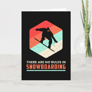 Snowboard Snowboarder Retro-Geschenk Karte
