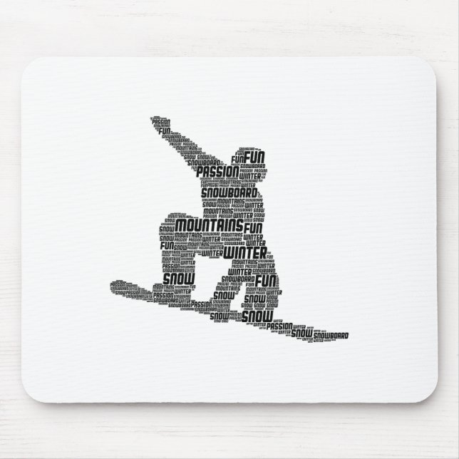 Snowboard Snowboarder Snowboarden Mousepad (Vorne)