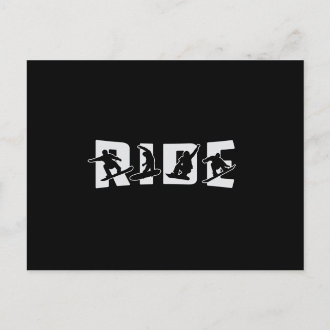 Snowboard Snowboarder Wintergeschenk Postkarte (Vorderseite)