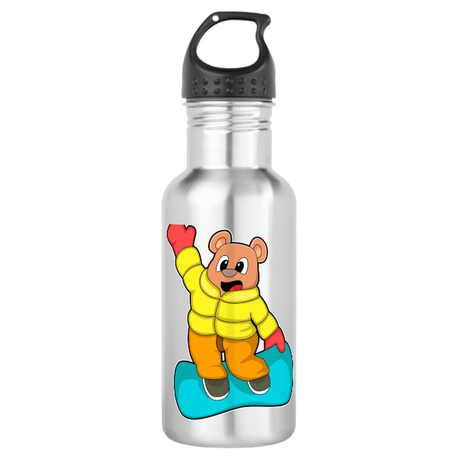 Snowboard Sports Edelstahlflasche (Vorderseite)