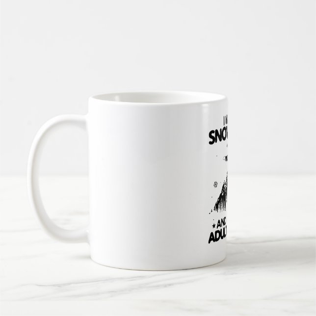 Snowboard-Sprichworte| Snowboarder - Gebirge Gesch Kaffeetasse (Links)