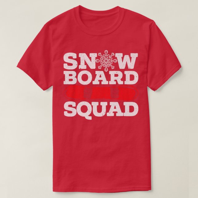 Snowboard Squad Snowboarder Winter Snowboarder T-Shirt (Design vorne)