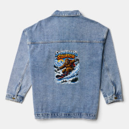 Snowboard Squatch – Lustiger Bigfoot Snowboardfahr Jeansjacke