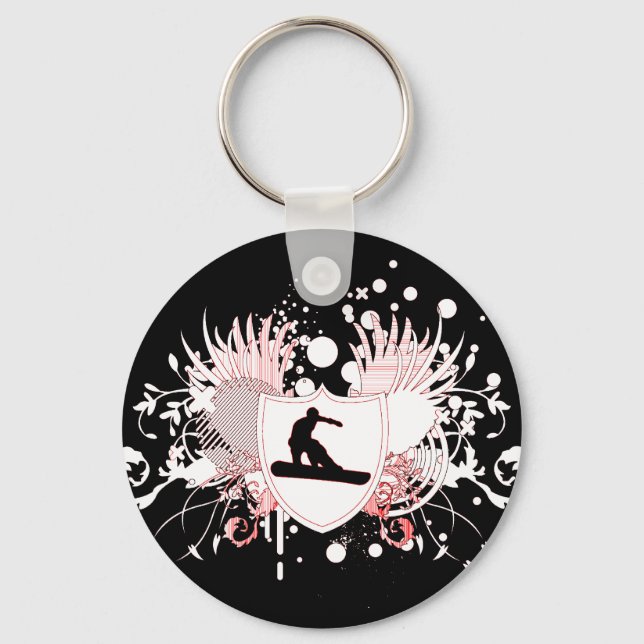 Snowboard. Stereoanlage. v.3 Schlüsselanhänger (Vorderseite)