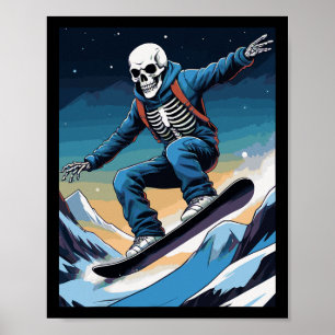 Snowboard Streetwear Snowboarden Skull Snowboarde Poster