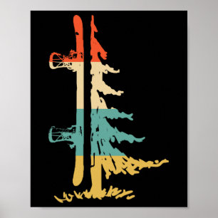 Snowboard Tannenbaum Vintage Snowboarder Snowboard Poster