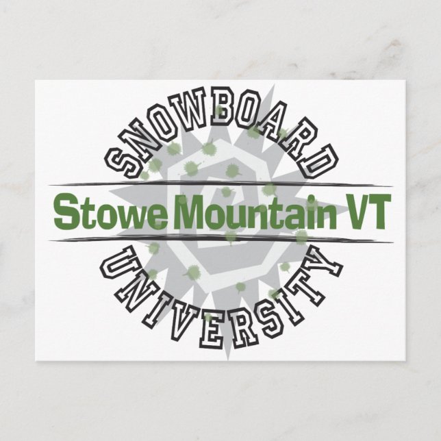 Snowboard University - Stowe Mountain VT Postkarte (Vorderseite)