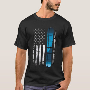 Snowboard USA-Flagge Snowboarder Amerikanisch Snow T-Shirt