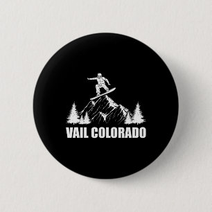 Snowboard Vail Colorado Button