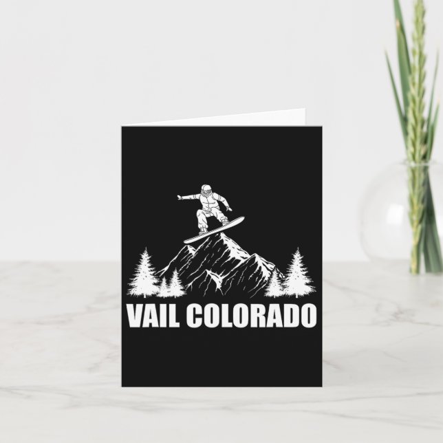 Snowboard Vail Colorado Karte (Vorderseite)