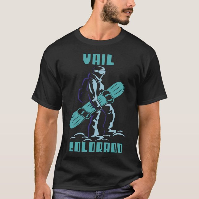 Snowboard Vail Colorado Skitouren Schnee T-Shirt (Vorderseite)