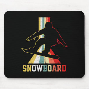 Snowboard Vintag Snowboarden Snowboarder Mousepad