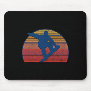 Snowboard Vintage Retro Freestyle Snowboarden Mousepad