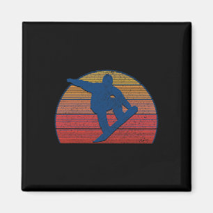 Snowboard Vintage Retro Freistil-Snowboarding Magnet