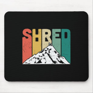 Snowboard Vintage-Snowboardurlaub Skifahren Schnee Mousepad