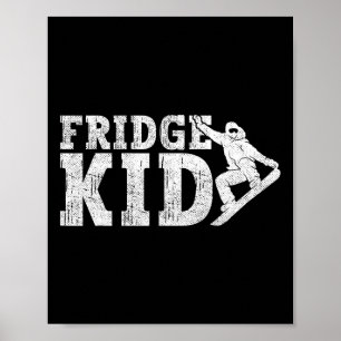 Snowboard Vintages Retro-Kühlschrank Kid 1 Poster