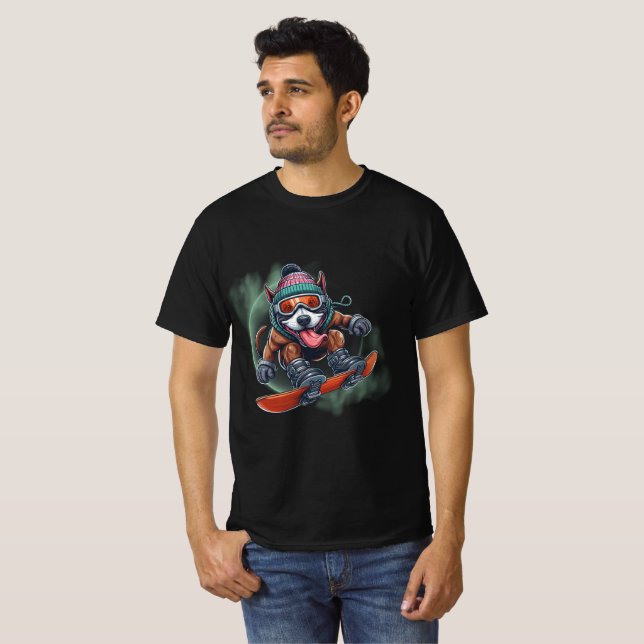 Snowboard von Staffordshire T-Shirt (Vorne ganz)