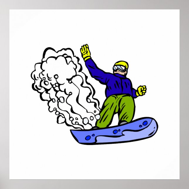 Snowboard-weck Poster (Vorne)