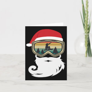 Snowboard Weihnachten als Weihnachtsmann Snowboard Karte