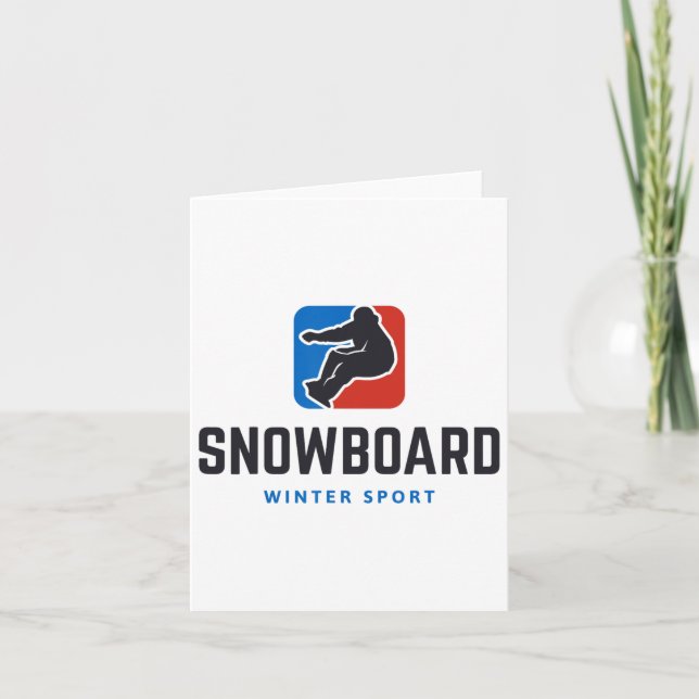 Snowboard Winter Sport Freestyle Karte (Vorderseite)