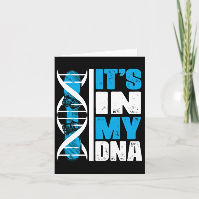 Snowboard Winter Sports Snowboard Dna Karte (Vorderseite)