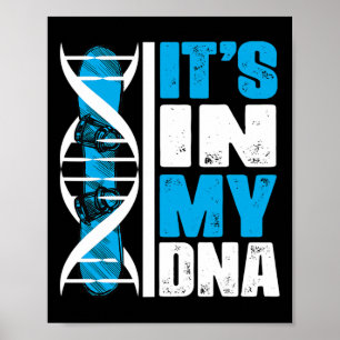 Snowboard Winter Sports Snowboard Dna Poster