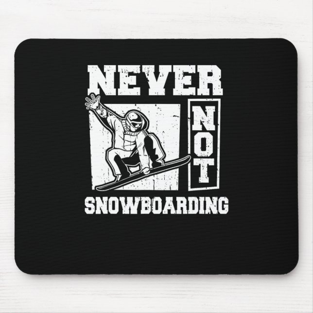 Snowboard Winter Sports - Snowboarden Snowboarder Mousepad (Vorne)
