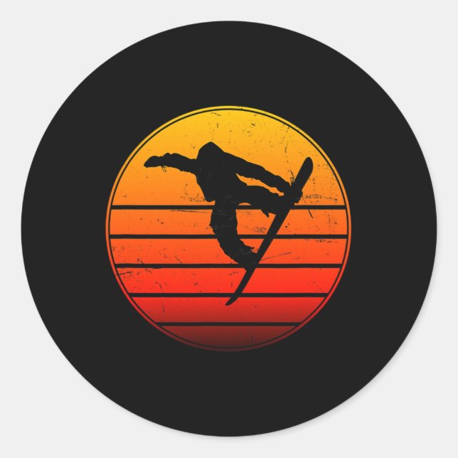 Snowboard Women's Snowboarder Snowboarder Männer 1 Runder Aufkleber (Vorderseite)
