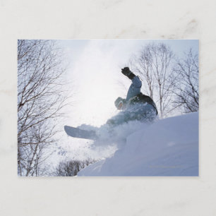 Snowboarden 13 postkarte